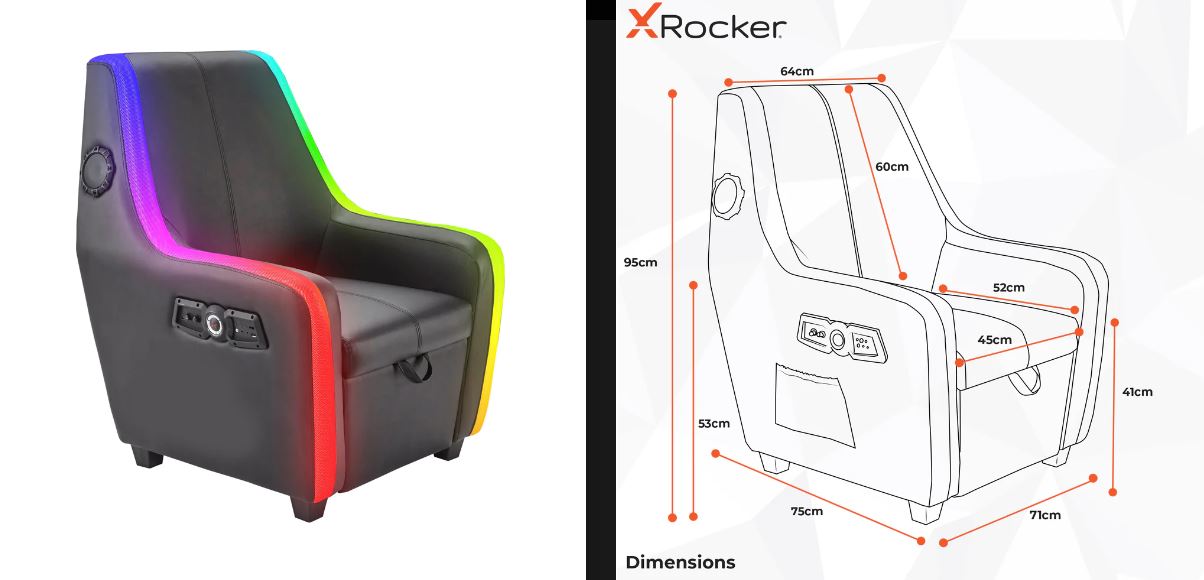 اكس روكر بريميزم ماكس كرسي ألعاب متعدد الاستريو RGB 4.1 مزود بإضاءة LED اكس روكر بريميزم ماكس كرسي ألعاب متعدد الاستريو RGB 4.1 مزود بإضاءة LED